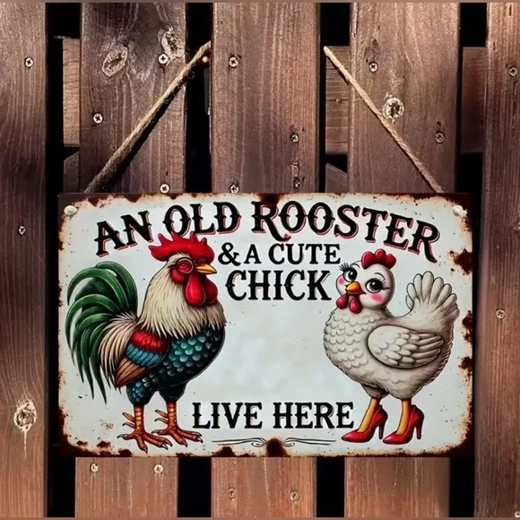 Rooster Chicken Quirky Wooden Wall Sign Wall Art New
NWT - Picture 2 of 5